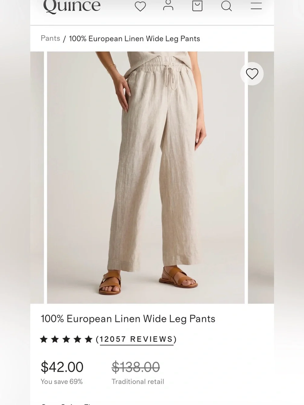 Quince Wide-Leg Linen Pants - Bundle of 3